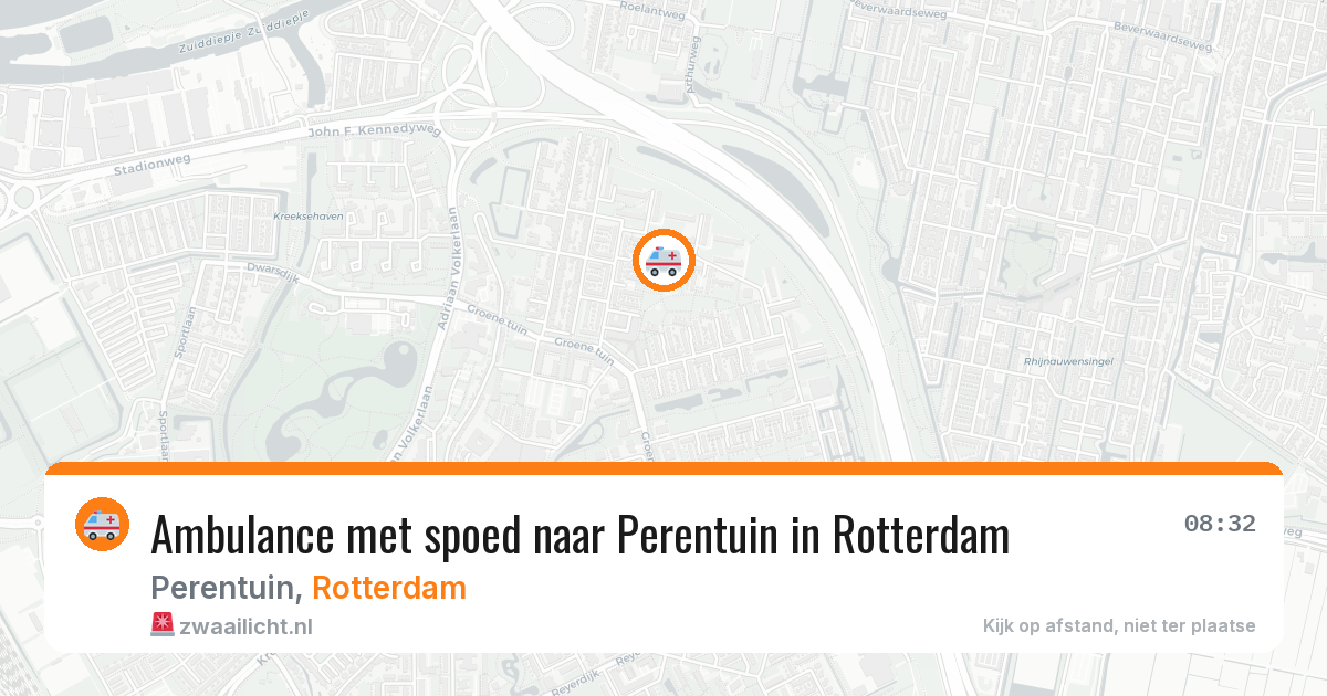 Ambulance met spoed naar Perentuin in Rotterdam — 19 mei 2026
