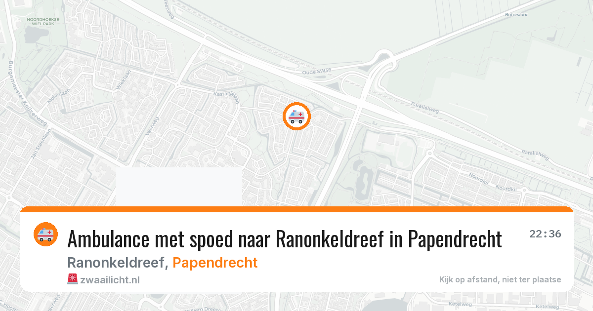 Ambulance met spoed naar Ranonkeldreef in Papendrecht — 18 jun 2026