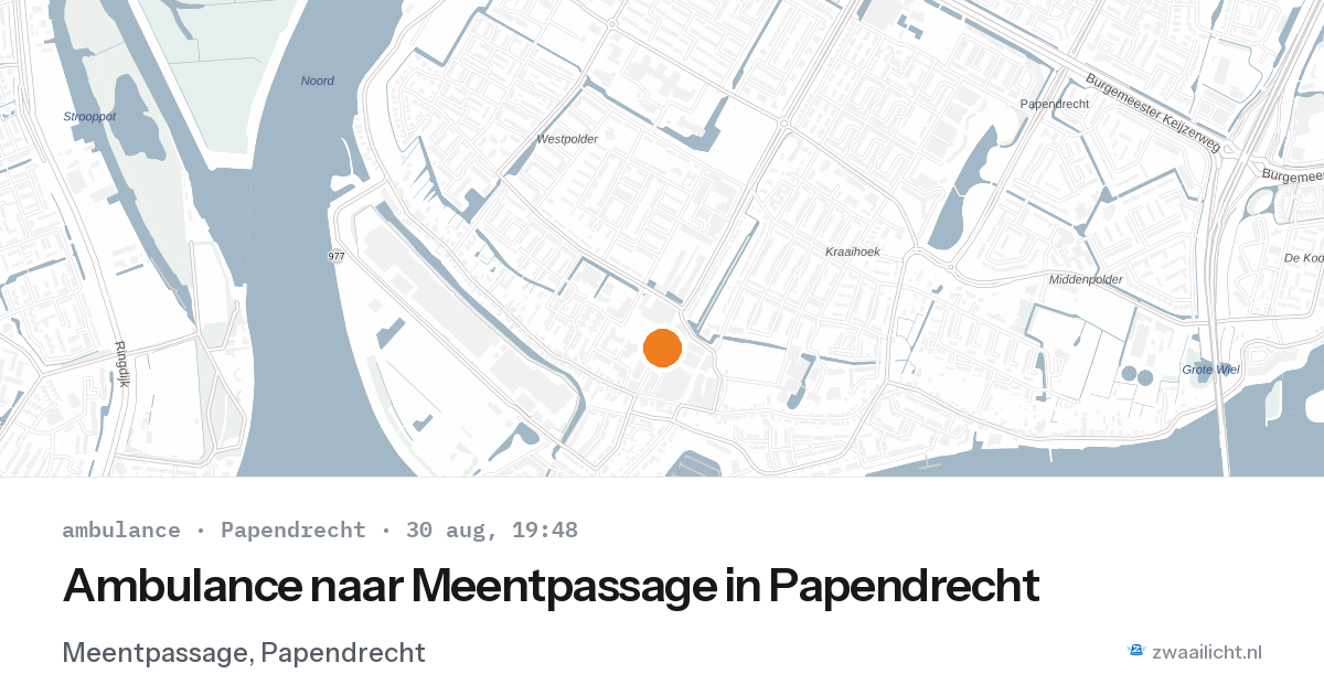 Ambulance naar Meentpassage in Papendrecht — 30 aug 2026