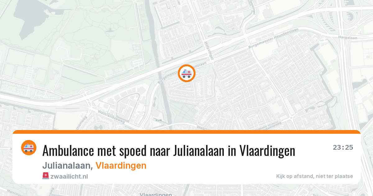 Ambulance met spoed naar Julianalaan in Vlaardingen — 14 jun 2026