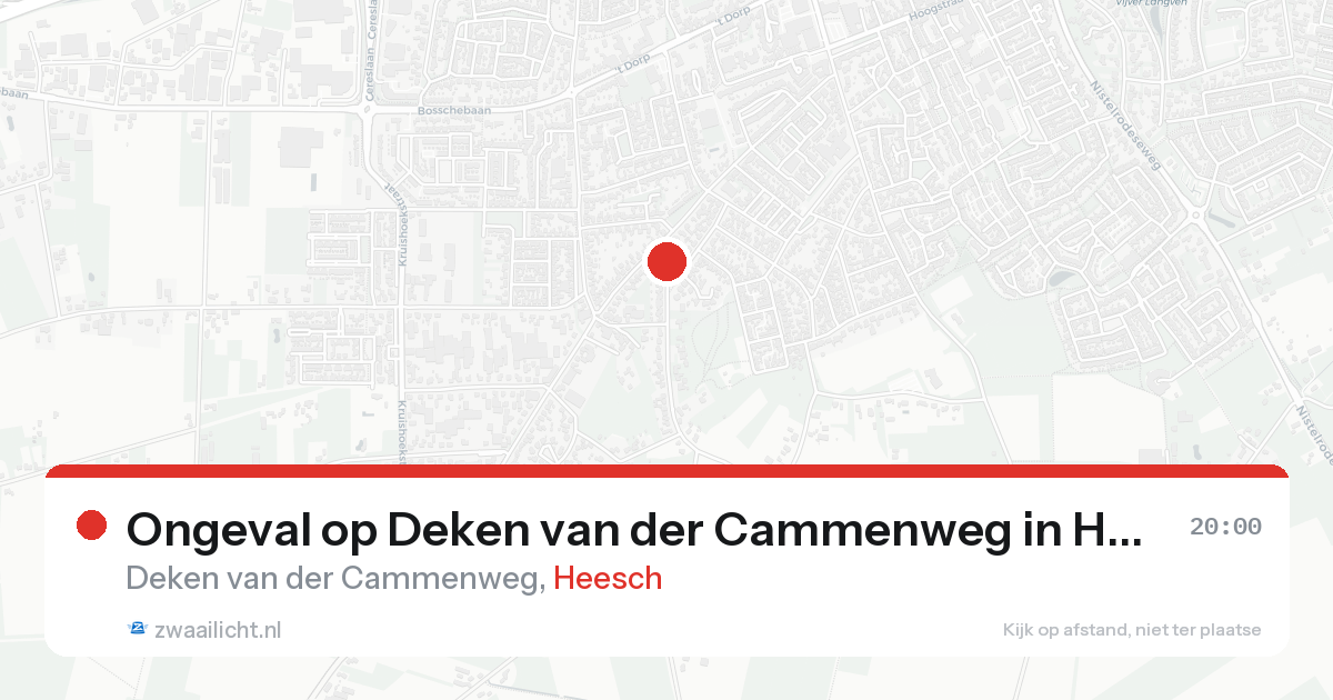 Ongeval op Deken van der Cammenweg in Heesch — 14 aug 2026