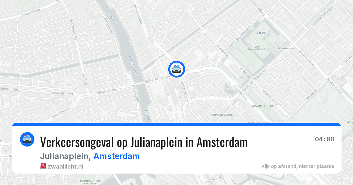 Verkeersongeval op Julianaplein in Amsterdam — 22 jun 2026