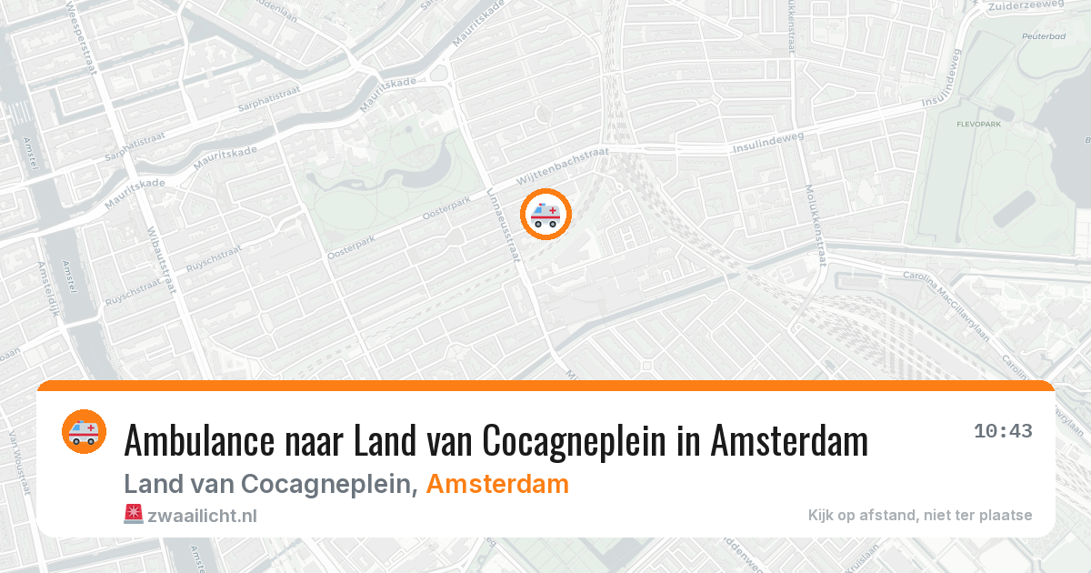 Ambulance naar Land van Cocagneplein in Amsterdam — 24 mei 2026
