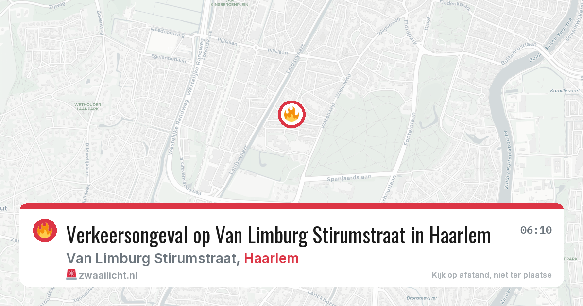 Verkeersongeval op Van Limburg Stirumstraat in Haarlem — 25 mrt 2026