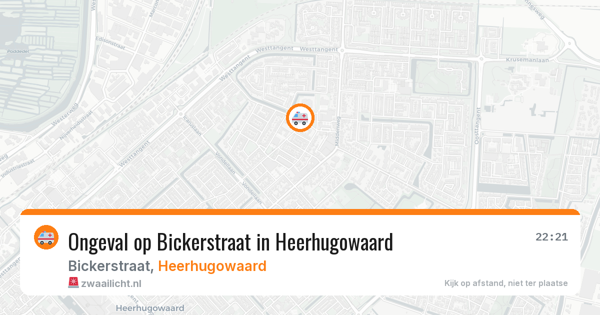 Ongeval op Bickerstraat in Heerhugowaard — 14 aug 2026