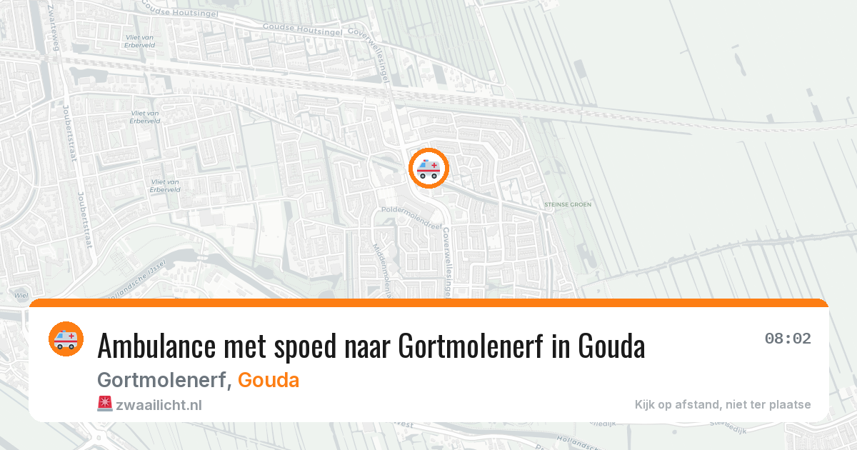 Ambulance met spoed naar Gortmolenerf in Gouda — 6 jun 2026
