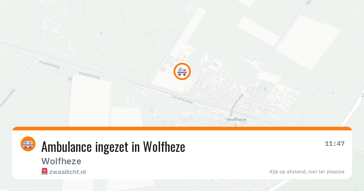 Ambulance ingezet in Wolfheze — 12 aug 2026