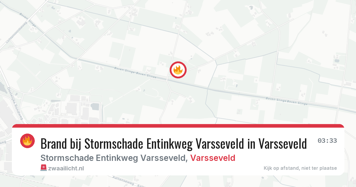 Brand bij Stormschade Entinkweg Varsseveld in Varsseveld — 28 jun 2026
