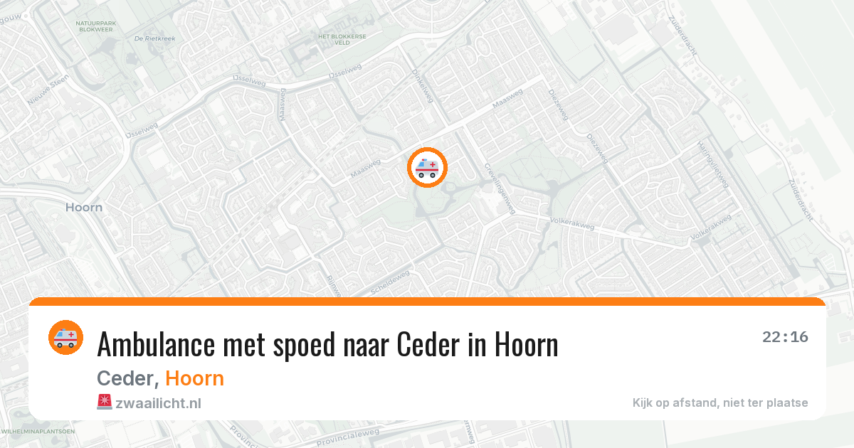 Ambulance met spoed naar Ceder in Hoorn — 11 feb 2026