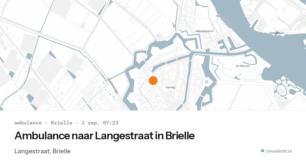 Ambulance naar Langestraat in Brielle — 2 sep 2026