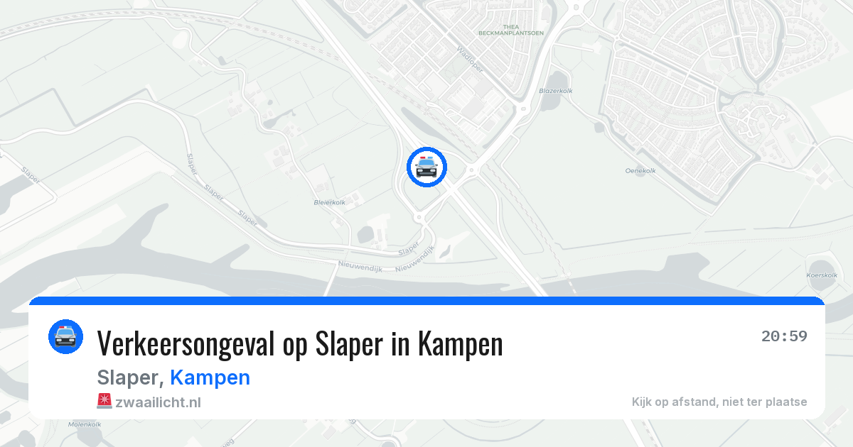 Verkeersongeval op Slaper in Kampen — 21 apr 2026