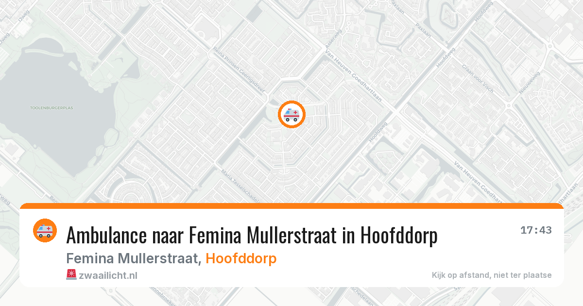 Ambulance naar Femina Mullerstraat in Hoofddorp — 6 apr 2026
