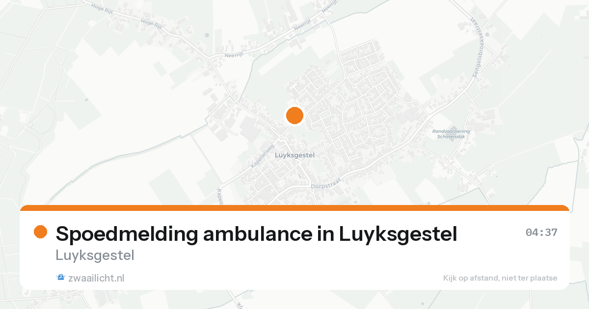 Spoedmelding ambulance in Luyksgestel — 31 jan 2026