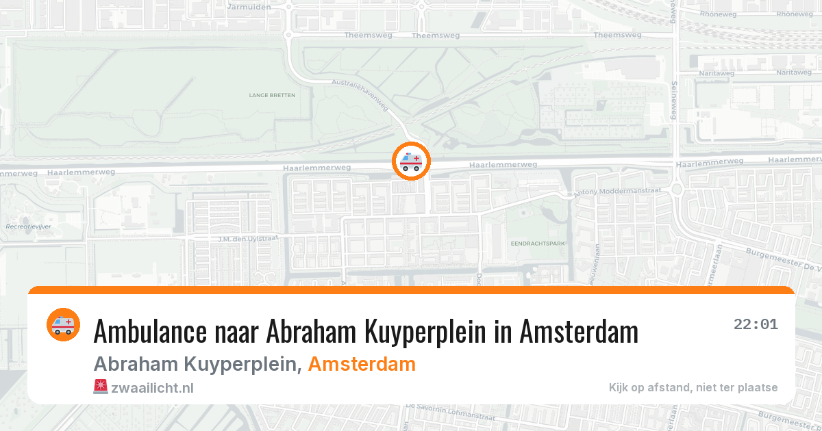 Ambulance naar Abraham Kuyperplein in Amsterdam — 22 jun 2026