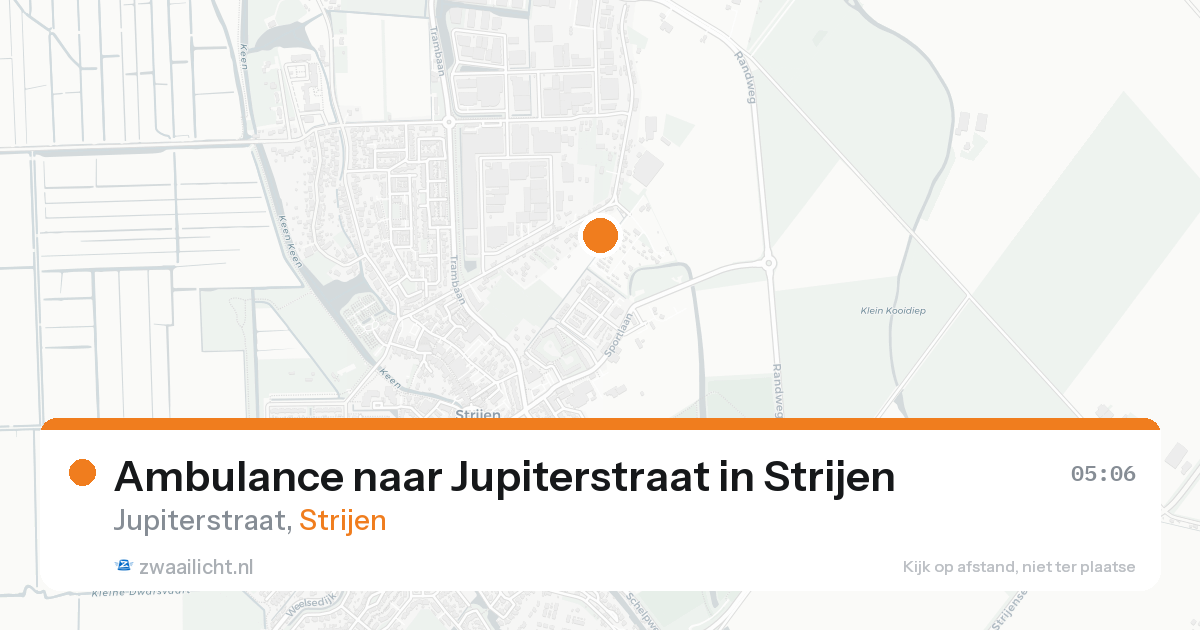 Ambulance naar Jupiterstraat in Strijen — 16 aug 2026