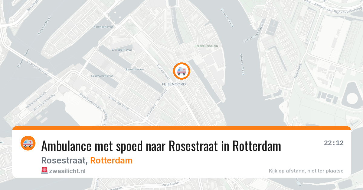 Ambulance met spoed naar Rosestraat in Rotterdam — 5 apr 2026