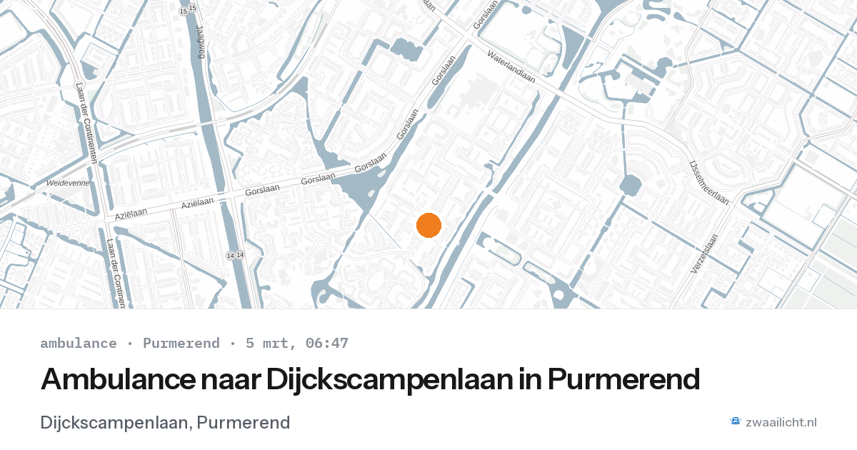 Ambulance naar Dijckscampenlaan in Purmerend — 5 mrt 2026