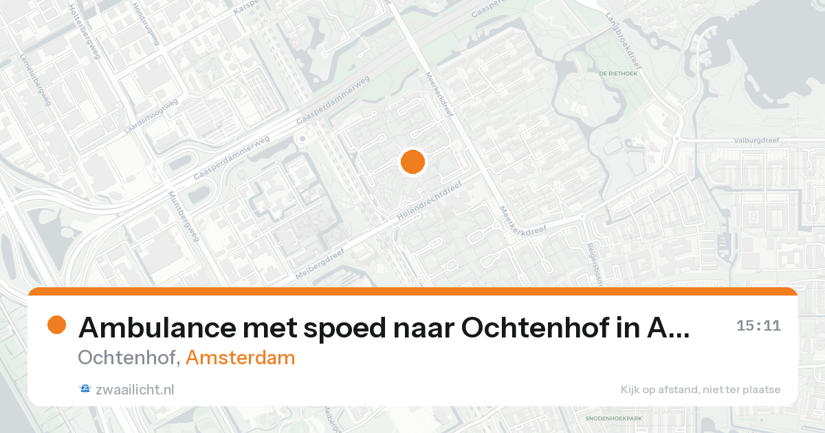 Ambulance met spoed naar Ochtenhof in Amsterdam — 16 jun 2026