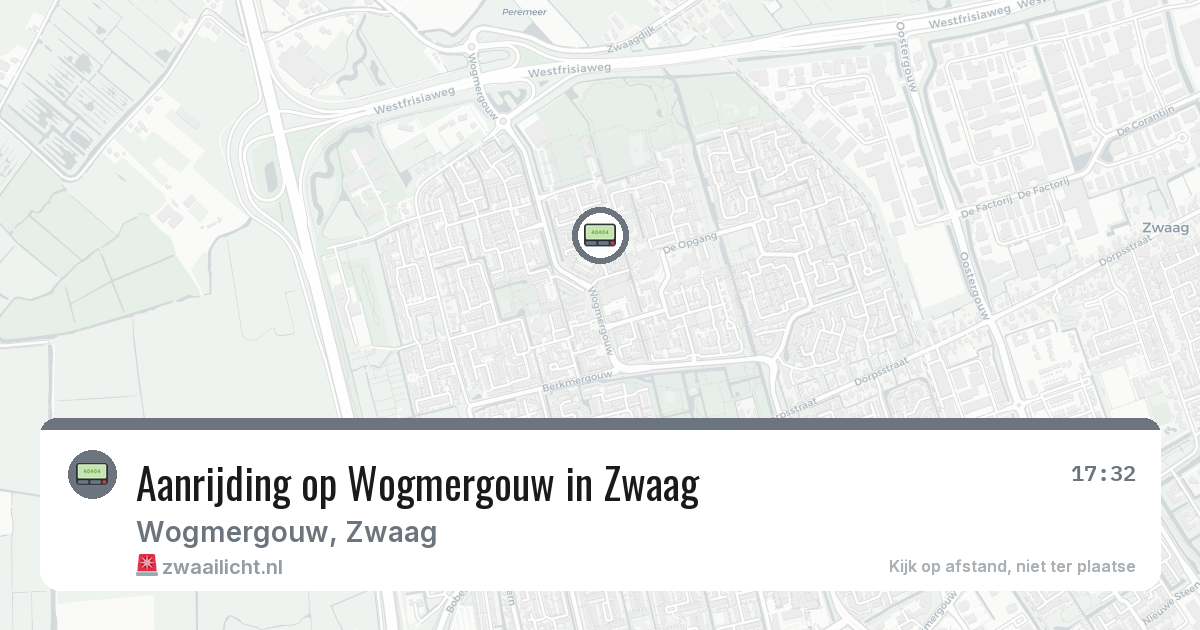 Aanrijding op Wogmergouw in Zwaag — 8 feb 2026