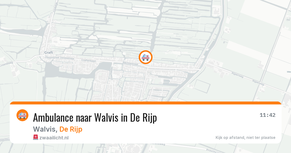 Ambulance naar Walvis in De Rijp — 20 jul 2026