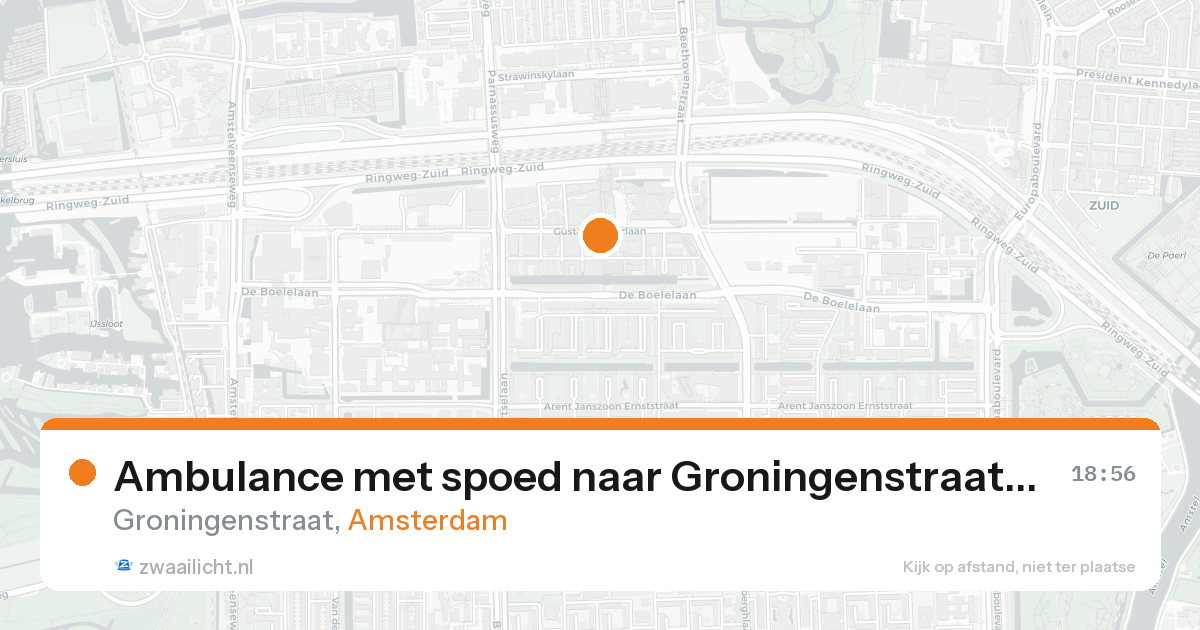 Ambulance met spoed naar Groningenstraat in Amsterdam — 23 aug 2026