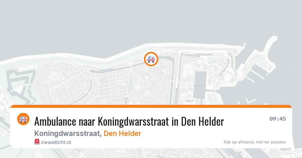 Ambulance naar Koningdwarsstraat in Den Helder — 6 mei 2026