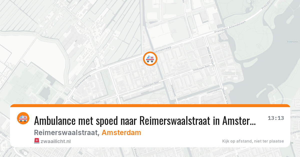 Ambulance met spoed naar Reimerswaalstraat in Amsterdam — 8 aug 2026