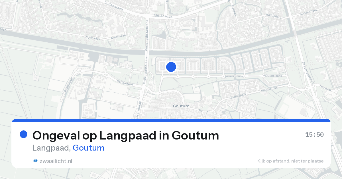 Ongeval op Langpaad in Goutum — 2 aug 2026