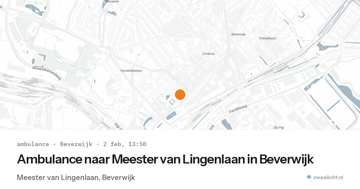Ambulance naar Meester van Lingenlaan in Beverwijk — 2 feb 2026