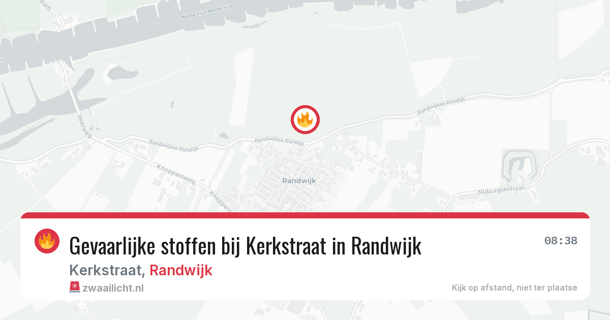Gevaarlijke stoffen bij Kerkstraat in Randwijk — 30 jul 2026