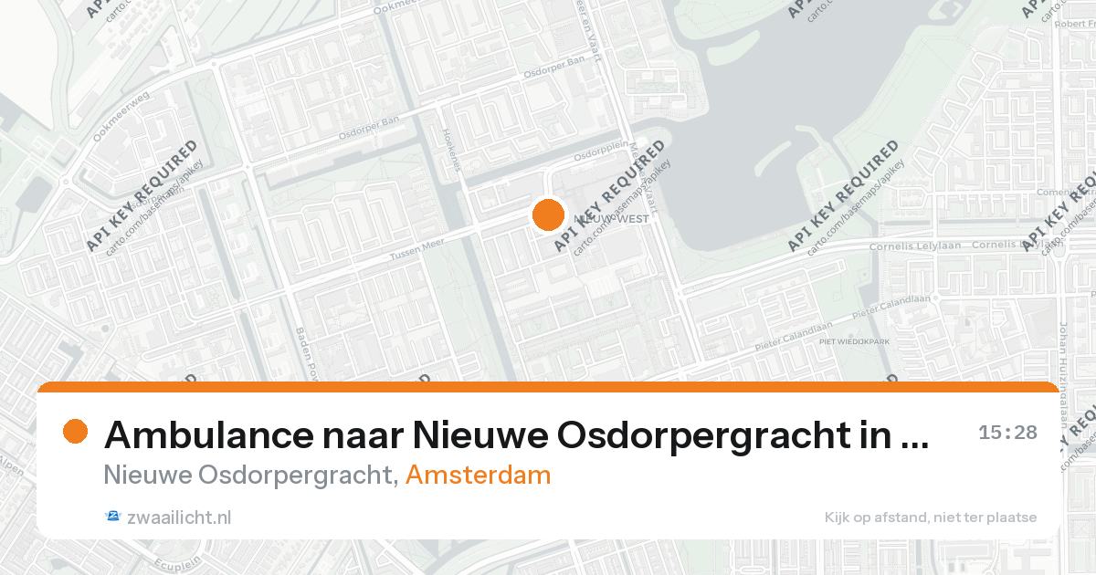 Ambulance naar Nieuwe Osdorpergracht in Amsterdam — 26 aug 2026