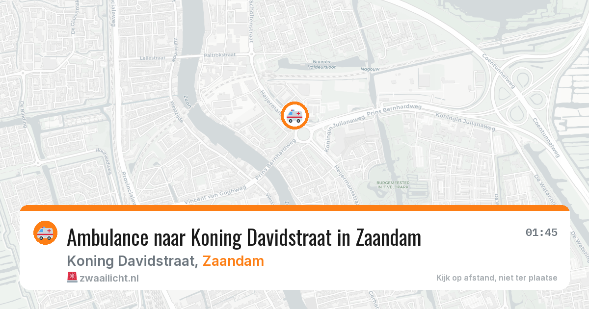 Ambulance naar Koning Davidstraat in Zaandam — 20 mrt 2026