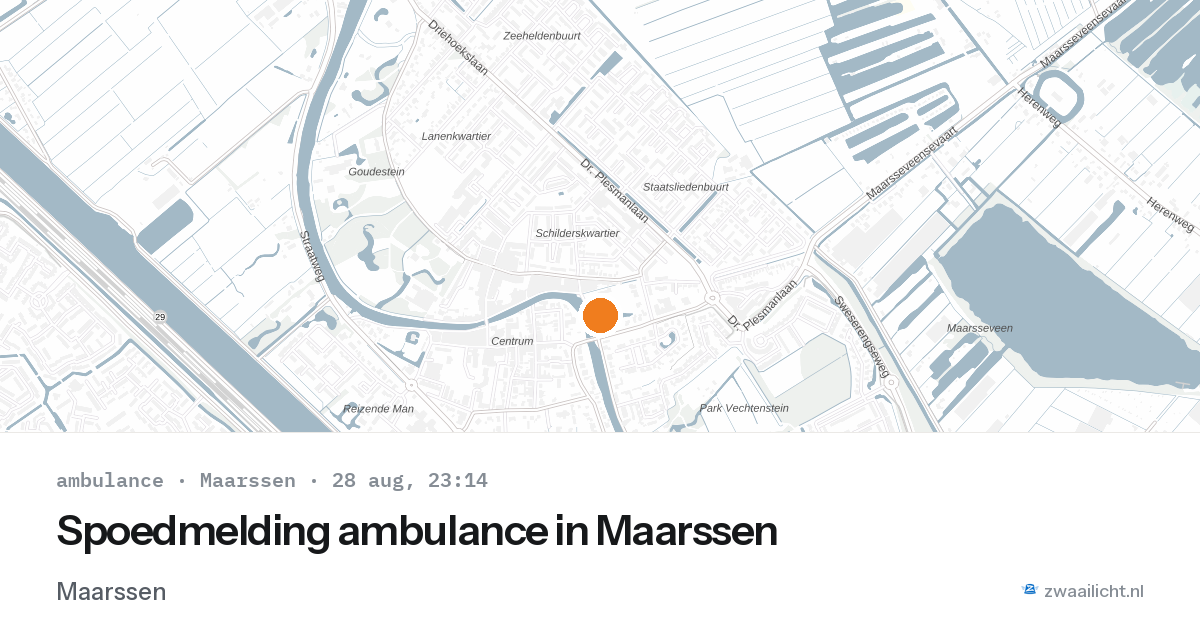 Spoedmelding ambulance in Maarssen — 28 aug 2026