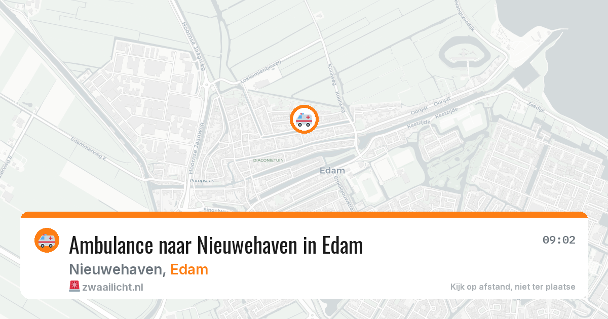 Ambulance naar Nieuwehaven in Edam — 7 jul 2026