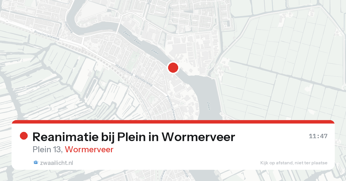 Reanimatie bij Plein in Wormerveer — 25 aug 2026