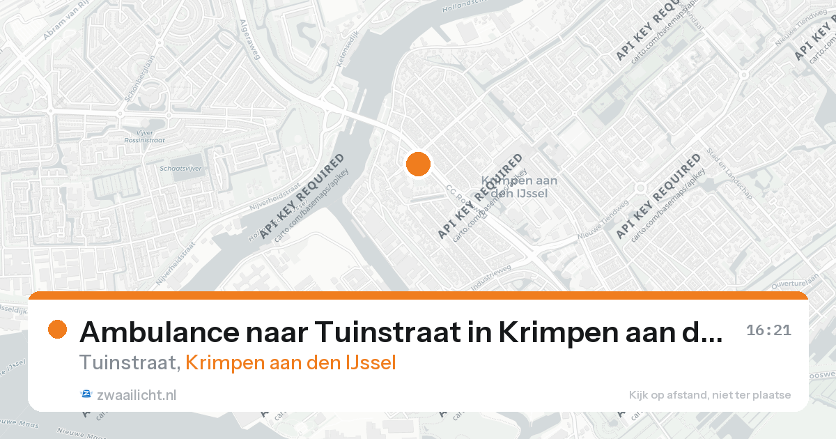 Ambulance naar Tuinstraat in Krimpen aan den IJssel — 26 aug 2026