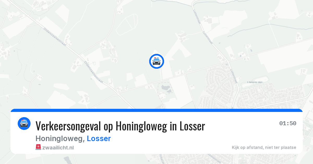 Verkeersongeval op Honingloweg in Losser — 18 apr 2026