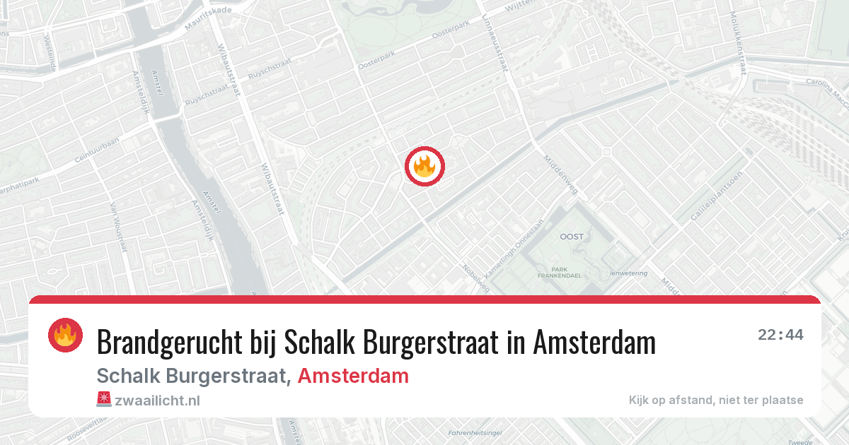 Brandgerucht bij Schalk Burgerstraat in Amsterdam — 14 mei 2026