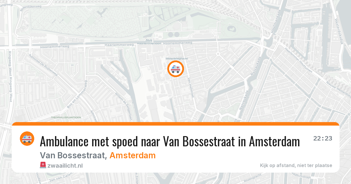Ambulance met spoed naar Van Bossestraat in Amsterdam — 20 mei 2026