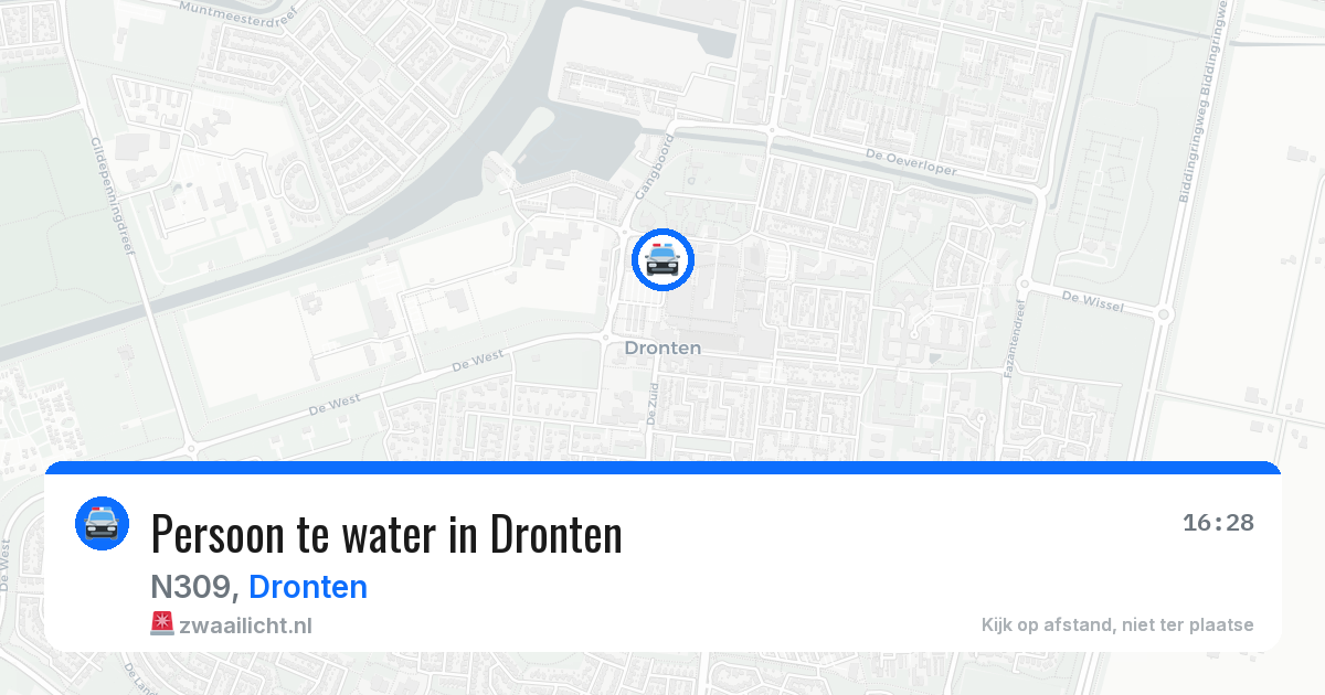 Persoon te water in Dronten — 25 apr 2026