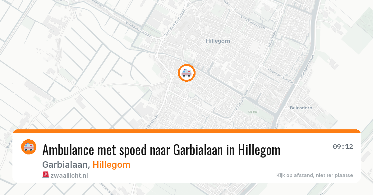 Ambulance met spoed naar Garbialaan in Hillegom — 6 jul 2026