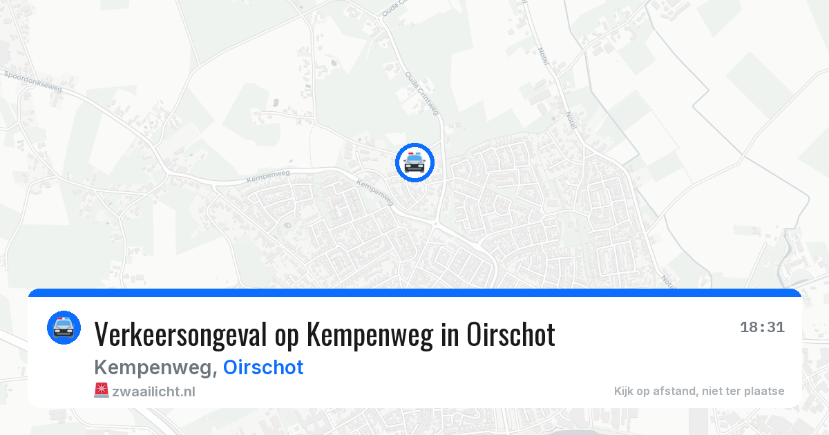 Verkeersongeval op Kempenweg in Oirschot — 31 mrt 2026