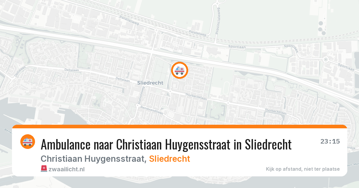Ambulance naar Christiaan Huygensstraat in Sliedrecht — 26 mrt 2026