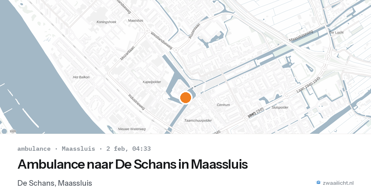 Ambulance naar De Schans in Maassluis — 2 feb 2026