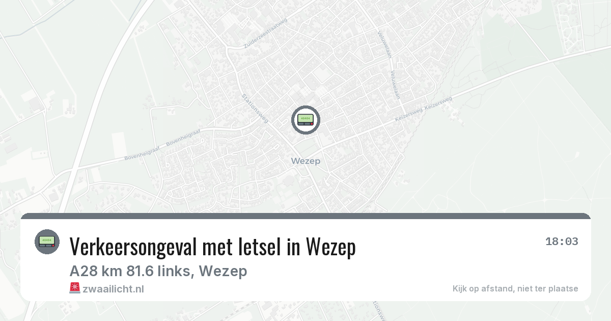 Verkeersongeval met letsel in Wezep — 4 mei 2026