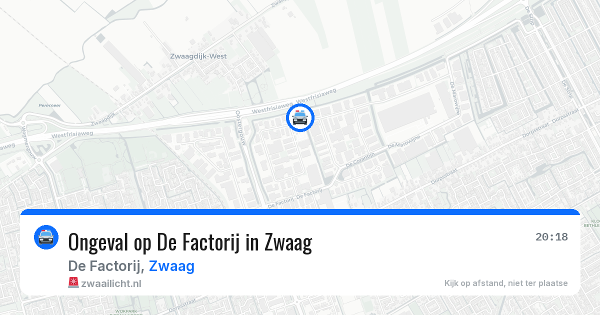 Ongeval op De Factorij in Zwaag — 22 mrt 2026