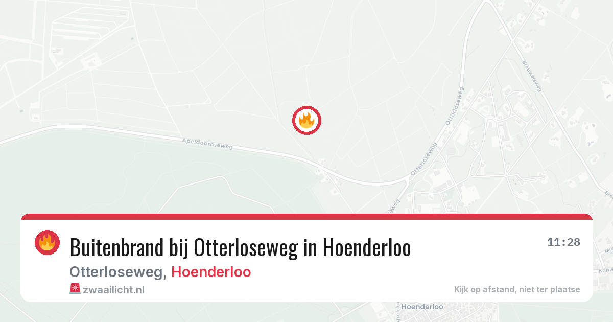 Buitenbrand bij Otterloseweg in Hoenderloo — 9 apr 2026