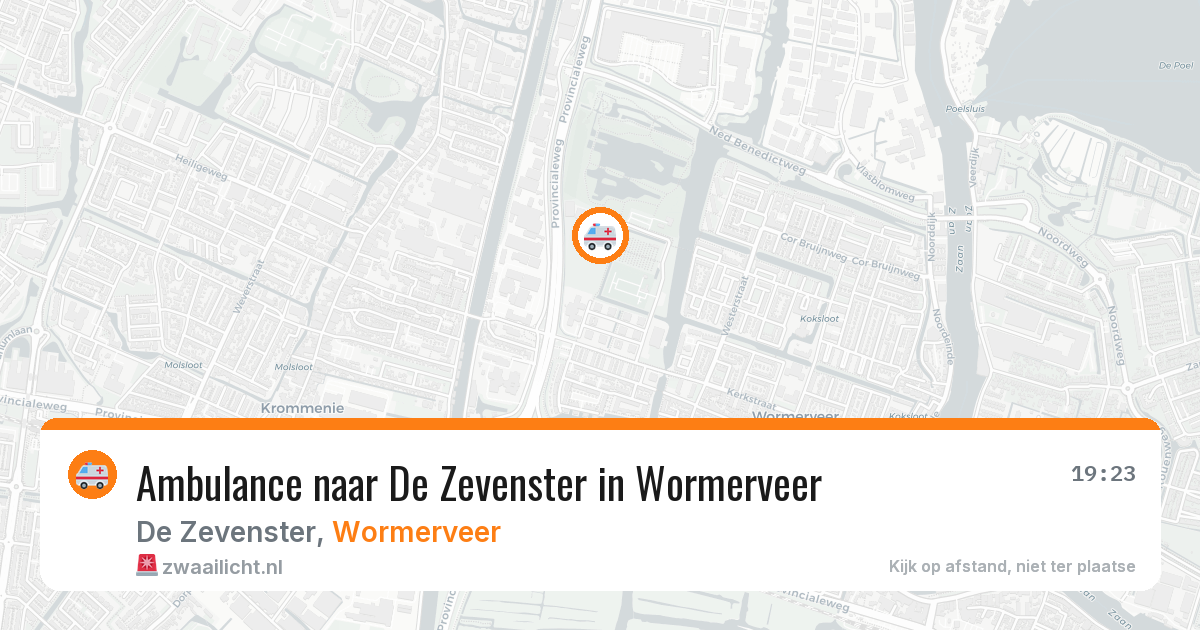 Ambulance naar De Zevenster in Wormerveer — 17 mei 2026