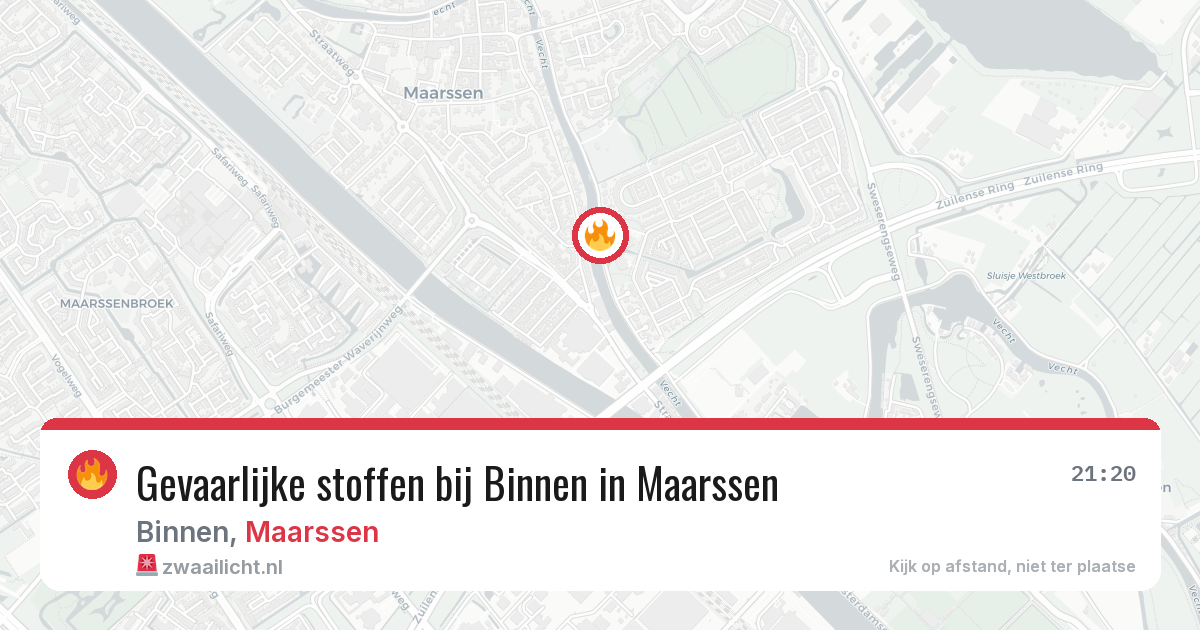 Gevaarlijke stoffen bij Binnen in Maarssen — 27 mei 2026
