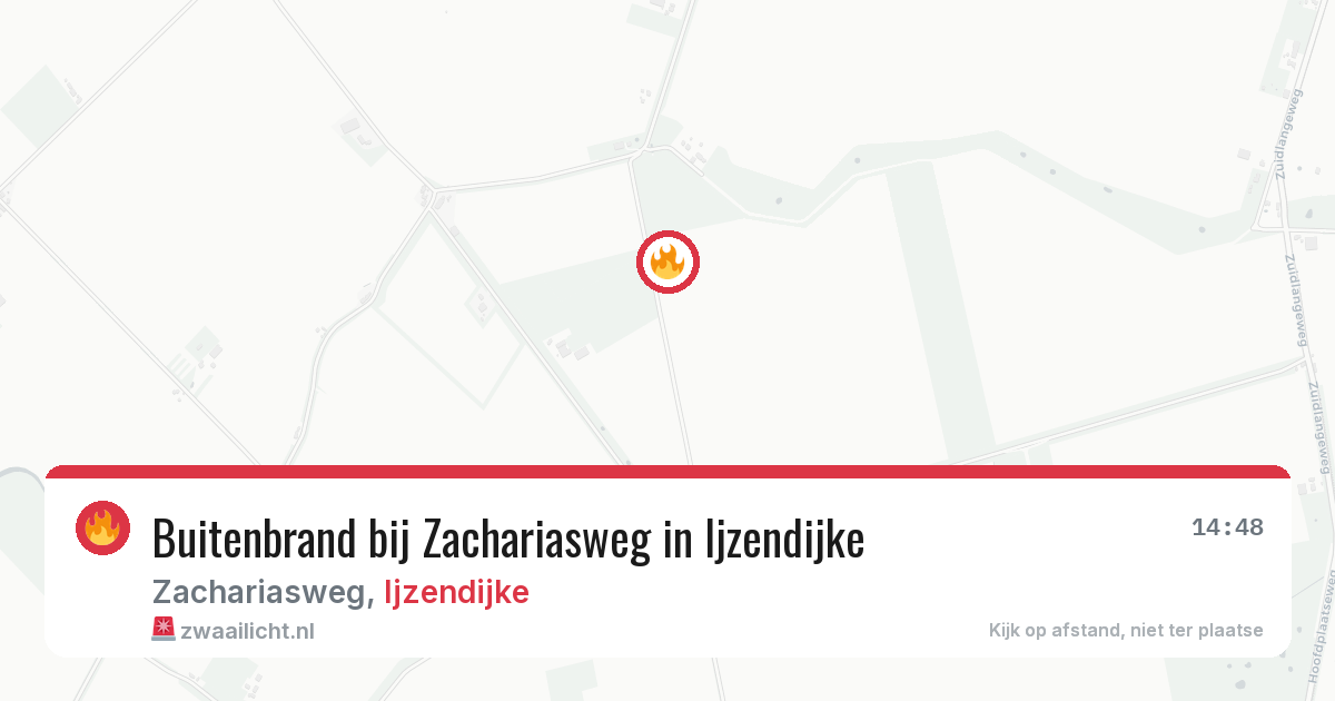 Buitenbrand bij Zachariasweg in Ijzendijke — 26 mei 2026
